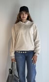 Kadın Kapüşonlu Oversize Bej Peluş Sweathirt-Sweatshirt-Tf The Fancy For You-peluş1-1-Kadın Kapüşonlu Oversize Bej Peluş Sweathirt