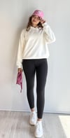 Kadın Kapüşonlu Oversize Ekru Peluş Sweathirt-Sweatshirt-Tf The Fancy For You-peluş1-2-Kadın Kapüşonlu Oversize Ekru Peluş Sweathirt