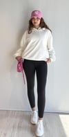 Kadın Kapüşonlu Oversize Ekru Peluş Sweathirt-Sweatshirt-Tf The Fancy For You-peluş1-2-Kadın Kapüşonlu Oversize Ekru Peluş Sweathirt