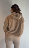 Kadın Kapüşonlu Oversize Kahverengi Peluş Sweathirt-Sweatshirt-Tf The Fancy For You-peluş1-4-Kadın Kapüşonlu Oversize Kahverengi Peluş Sweathirt