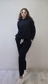 Kadın Kapüşonlu Uzun Kollu Oversize Bel Lastikli Siyah Eşofman Takım-Alt Üst Takım -Tf The Fancy For You-takım-Kadın Kapüşonlu Uzun Kollu Oversize Bel Lastikli Bordo Eşofman Takım