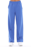 Kadın Lastikli Yüksek Bel Yırtmaçlı Bol Paça Mavi Pantolon-Pantolon-Tf The Fancy For You-9093-3-Kadın Lastikli Yüksek Bel Yırtmaçlı Bol Paça Mavi Pantolon