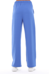 Kadın Lastikli Yüksek Bel Yırtmaçlı Bol Paça Mavi Pantolon-Pantolon-Tf The Fancy For You-9093-3-Kadın Lastikli Yüksek Bel Yırtmaçlı Bol Paça Mavi Pantolon