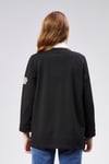 Kadın Nakışlı Örme Kumaş Siyah Ceket-Ceket-Tf The Fancy For You-8540-1-Kadın Nakışlı Örme Kumaş Siyah Ceket