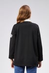 Kadın Nakışlı Örme Kumaş Siyah Ceket-Ceket-Tf The Fancy For You-8540-1-Kadın Nakışlı Örme Kumaş Siyah Ceket