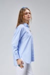 Kadın Oversize Uzun Kollu Pamuklu Lacivert Çizgili Gömlek -Gömlek -Tf The Fancy For You-9262-3-Kadın Oversize Uzun Kollu Pamuklu Lacivert Çizgili Gömlek 