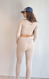 Kadın Uzun Kollu Crop Yüksek Bel Slim Fit Tayt Bej İkili Takım-Alt Üst Takım -Tf The Fancy For You-sportakım-4-Kadın Uzun Kollu Crop Yüksek Bel Slim Fit Tayt Bej İkili Takım