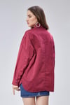 Kadın Uzun Kollu Oversize Gabardin Gömlek -YENİ GELENLER-Tf The Fancy For You-9977-