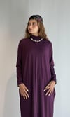 Kadın Yarım Balıkçı Yaka Uzun Kol Oversize Midi Boy Mürdüm Elbise -Elbise-Tf The Fancy For You-8295-3-Kadın Yarım Balıkçı Yaka Uzun Kol Oversize Midi Boy Mürdüm Elbise 