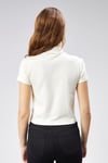 Kadın Yarım Balıkçı Yaka Viscon Kumaş Kısa Kollu Beyaz Crop Bluz -T-shirt-Tf The Fancy For You-1070-1-Kadın Yarım Balıkçı Yaka Viscon Kumaş Kısa Kollu Beyaz Crop Bluz 
