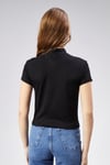 Kadın Yarım Balıkçı Yaka Viscon Kumaş Kısa Kollu Siyah Crop Bluz -T-shirt-Tf The Fancy For You-1070-2-Kadın Yarım Balıkçı Yaka Viscon Kumaş Kısa Kollu Siyah Crop Bluz 