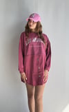Kadın Yıkamalı Bisiklet Yaka Düğme Detaylı Uzun Kollu Bordo Sweatshirt Elbise -Elbise-Tf The Fancy For You-9907-3-Kadın Yıkamalı Bisiklet Yaka Düğme Detaylı Uzun Kollu Bordo Sweatshirt Elbise 