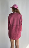 Kadın Yıkamalı Bisiklet Yaka Düğme Detaylı Uzun Kollu Bordo Sweatshirt Elbise -Elbise-Tf The Fancy For You-9907-3-Kadın Yıkamalı Bisiklet Yaka Düğme Detaylı Uzun Kollu Bordo Sweatshirt Elbise 
