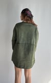 Kadın Yıkamalı Bisiklet Yaka Düğme Detaylı Uzun Kollu Haki Sweatshirt Elbise -Elbise-Tf The Fancy For You-9907-1-Kadın Yıkamalı Bisiklet Yaka Düğme Detaylı Uzun Kollu Haki Sweatshirt Elbise 