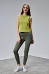 Kadın Yüksek Bel Kalın Kemer Slim Fit Tayt -TAYT-Tf The Fancy For You-9135-Kadın Yüksek Bel Toparlayıcı Spor Tayt
