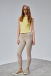Kadın Yüksek Bel Kalın Kemer Slim Fit Bej Tayt-Tayt-Tf The Fancy For You-9135-5-Kadın Yüksek Bel Kalın Kemer Slim Fit Bej Tayt