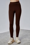 Kadın Yüksek Bel Kalın Kemer Slim Fit Kahverengi Tayt-Tayt-Tf The Fancy For You-9124-1-Kadın Yüksek Bel Kalın Kemer Slim Fit Kahverengi Tayt