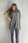 Kadın Yuvarlak Yaka Baskı Detaylı Kısa Kollu Oversize Gri Tişört -T-shirt-Tf The Fancy For You-9681-3-Kadın Yuvarlak Yaka Baskı Detaylı Kısa Kollu Oversize Gri Tişört 