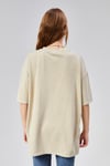 Kadın Yuvarlak Yaka Baskı Detaylı Kısa Kollu Oversize Ekru Tişört -T-shirt-Tf The Fancy For You-9681-4-Kadın Yuvarlak Yaka Baskı Detaylı Kısa Kollu Oversize Ekru Tişört 