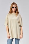 Kadın Yuvarlak Yaka Baskı Detaylı Kısa Kollu Oversize Tişört -T-SHİRT-Tf The Fancy For You-9681-Kadın Los Angeles Baskılı Bisiklet Yaka Kısa Kol Tişört 