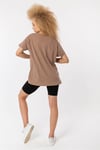 T-Shirt Basic V Yaka Lazer Detaylı