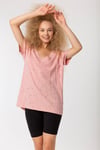 T-Shirt Basic V Yaka Lazer Detaylı