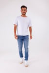 Dijital Baskı Unisex Beyaz-Mavi Sneaker Ayakkabı