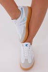 Dijital Baskı Unisex Beyaz-Mavi Sneaker Ayakkabı