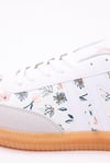 Dijital Baskı Kadın Bej-Çiçek Sneaker Ayakkabı