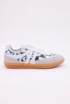 Dijital Baskı Kadın Haki-Çiçek Sneaker Ayakkabı