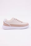 Dijital Baskı Erkek Bej-Beyaz Sneaker Ayakkabı