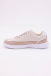 Dijital Baskı Erkek Bej-Beyaz Sneaker Ayakkabı