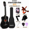 Banupo Black Klasik Gitar Bundle Seti (Gitar + Kılıf + Akort Aleti + Gitar Standı + Askı)