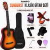 Banupo Sunburst Klasik Gitar Bundle Seti (Gitar + Kılıf + Akort Aleti + Gitar Standı + Askı)