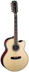 Cort CJ10X12NAT Elektro Akustik Gitar 12 Telli Jumbo Cutaway Naturel