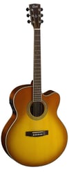 Cort CJ5X-HBS Elektro Akustik Gitar Jumbo Cutaway Honey Burst
