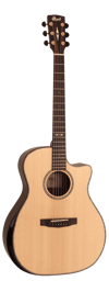 Cort GA-PF BEVEL NAT Elektro Akustik Gitar