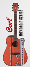 Cort MOTOR OIL 2 BKS Elektro Akustik Gitar Siyah Satin