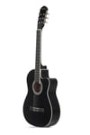 Ravenni RCG120BKC Klasik Gitar (Siyah 4/4) Başlangıç Seti (Klasik Gitar + Yedek Tel + Nota Sehpası + Tuner + Pena + Kılıf)