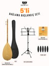 RHN Kısa Sap Öğrenci Bağlama – Model3 Bundle Seti (Bağlama + Nota Sehpası + Kılıf + Tezene + Yedek Tel)