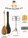 RHN Kısa Sap Öğrenci Bağlama (OBGL02) Başlangıç Seti (Bağlama + Nota Sehpası + Kılıf + Tezene + Yedek Tel)