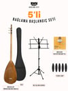 RHN Kısa Sap Öğrenci Bağlama (OBGL03) Başlangıç Seti (Bağlama + Nota Sehpası + Kılıf + Tezene + Yedek Tel)