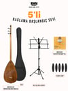 RHN Kısa Sap Öğrenci Bağlama (OBGL04)  Başlangıç Seti (Bağlama + Nota Sehpası + Kılıf + Tezene + Yedek Tel)
