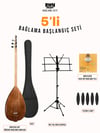 RHN Kısa Sap Öğrenci Bağlama (OBGL06) Bundle Seti (Bağlama + Nota Sehpası + Kılıf + Tezene + Yedek Tel)