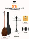 RHN Kısa Sap Öğrenci Bağlama (OBGL10) Bundle Seti (Bağlama + Nota Sehpası + Kılıf + Tezene + Yedek Tel)