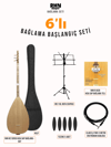 RHN N2 Serisi Kısa Sap Bağlama Dut Bundle Seti (Bağlama + Nota Sehpası + Kılıf + Tezene + Yedek Tel)