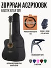 Zoppran ACZP100BK Akustik Gitar Başlangıç Seti (Akustik Gitar + Yedek Tel + Kapo + Tuner + Pena + Kılıf)