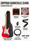 Zoppran Carneville ZX4RB Elektro Gitar Başlangıç Seti (Elektro Gitar + Yedek Tel + Tuner + Askı + Pena + Kılıf + Amfi + Kablo)