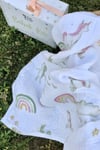 Asu Baby&Kids  Unicorn Organik 4 Kat  Müslin Battaniye