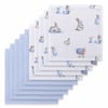 Bébé Lapin & Endless Blue 10`lu Müslin Bebek Ağız Bezi Paketi